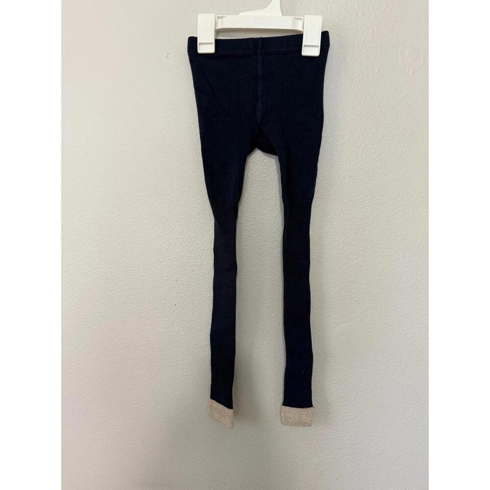 Mini Boden tights navy blue with gold sparkly cuffs size 9-10Y